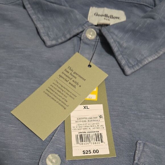 Goodfellow & Co Casual Blue Button Down Shirt - Picture 3 of 4